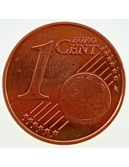 Rewers monety Austria 1 Euro Cent 2002 goryczka