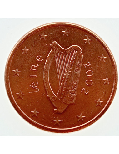 Awers monety Irlandia 1 Euro Cent 2002