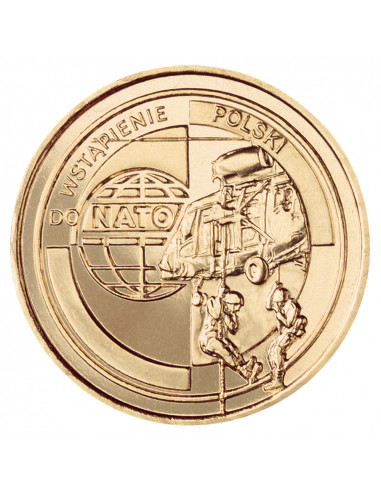 Awers monety 2 zł 1999 Wejście Polski do NATO