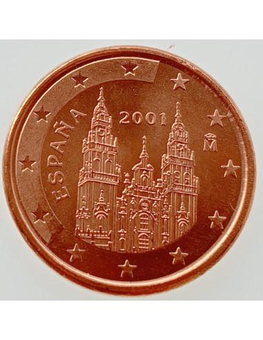 Awers monety Hiszpania 1 Euro Cent 2001