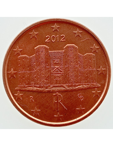 Awers monety Włochy 1 Euro Cent 2012 Bari Zamek del Monte
