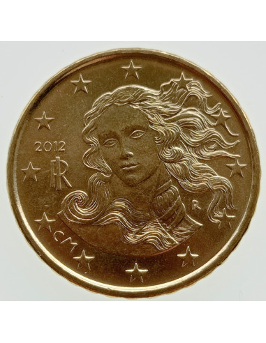 Awers monety 10 Euro Cent 2012 Narodziny Wenus malarza Sandro Botticell