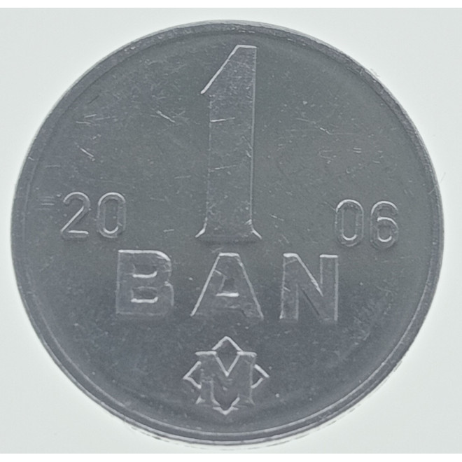 Rewers monety Mołdawia 1 Ban 2006
