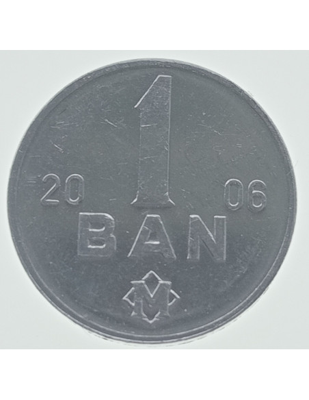 Rewers monety Mołdawia 1 Ban 2006