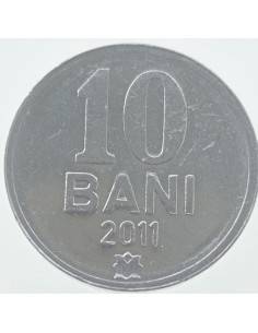 Awers monety Mołdawia 10 Bani 2011 2
