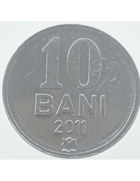 Rewers monety Mołdawia 10 Bani 2011