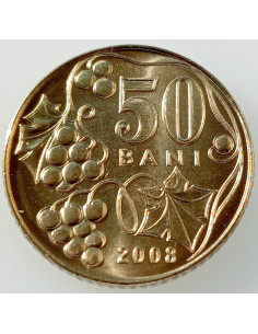 Awers monety Mołdawia 50 Bani 2008 2