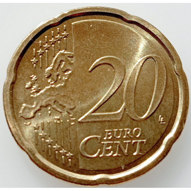 Rewers monety Watykan 20 Euro Cent 2013