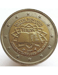 Awers monety Belgia 2 euro 2007 50lecie Traktatu Rzymskiego Belgia