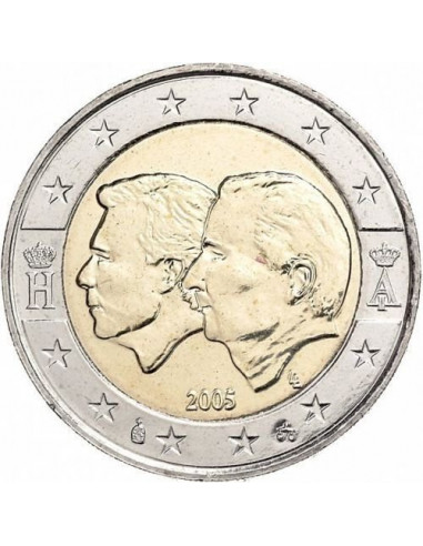 Awers monety 2 euro 2005 BelgijskoLuksemburska Unia Ekonomiczna