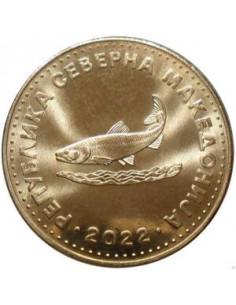 Awers monety Macedonia Północna 2 Denary 2022