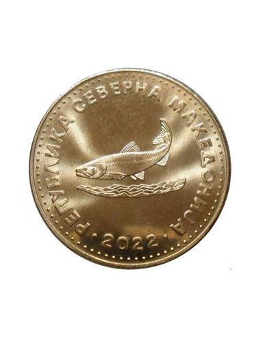 Awers monety Macedonia Północna 2 Denary 2022