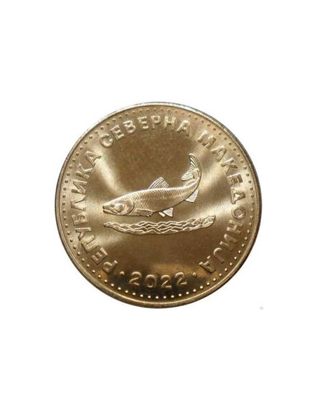 Awers monety Macedonia Północna 2 Denary 2022