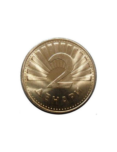 Rewers monety Macedonia Północna 2 Denary 2022