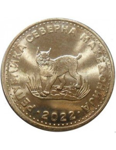 Awers monety Macedonia Północna 5 Denary 2022