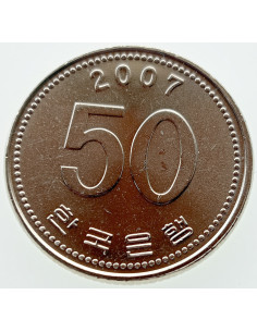Awers monety Korea Południowa 50 Won 2007 2