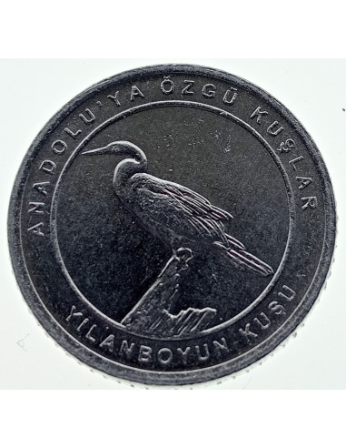 Awers monety Turcja 1 Kurusz 2020 Wężówka afrykańska