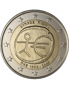 Awers monety Cypr 2 euro 2009 10lecie wprowadzenia systemu euro Cypr