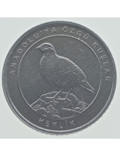 Awers monety Turcja 1 Kurusz 2020 Kuropatwa Chukar