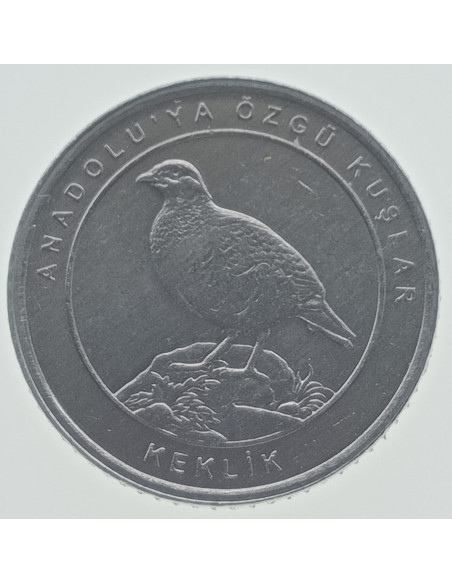 Awers monety Turcja 1 Kurusz 2020 Kuropatwa Chukar