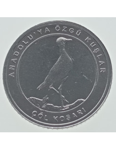 Awers monety Turcja 1 Kurusz 2020 Courser w kolorze kremowym