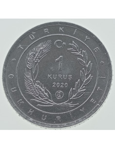 Awers monety Turcja 1 Kurusz 2020 Spoonbill 2