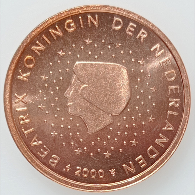 Awers monety Holandia 2 Euro Centy 2000