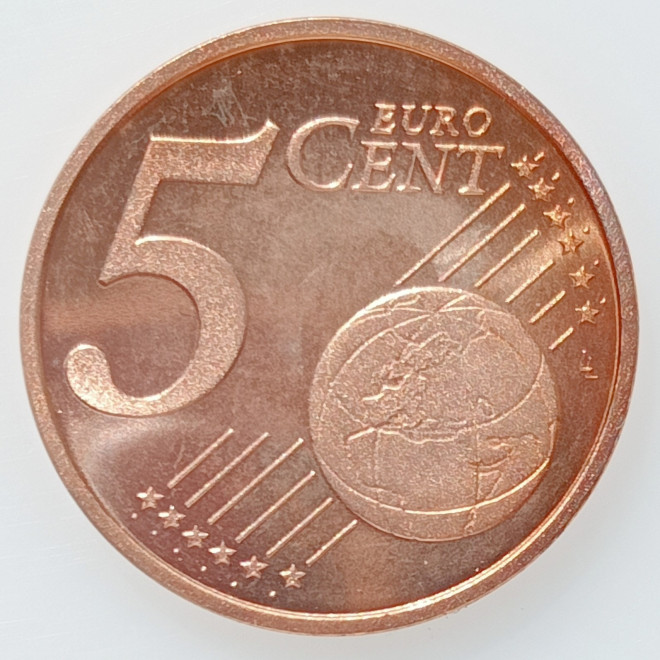 Rewers monety Holandia 5 Euro Centy 2002