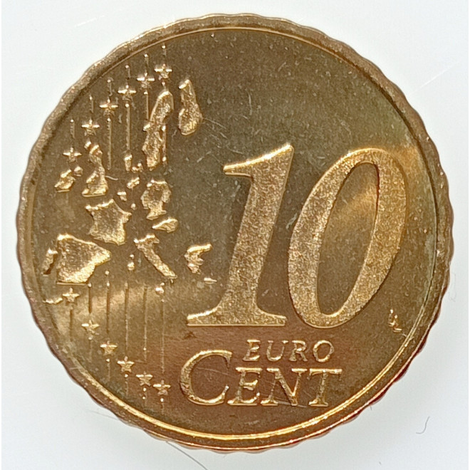Rewers monety Holandia 10 Euro Centy 2002