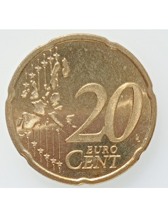 Awers monety Holandia 20 Euro Centy 2002 2