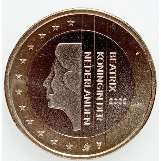 Awers monety Holandia 1 Euro 2002