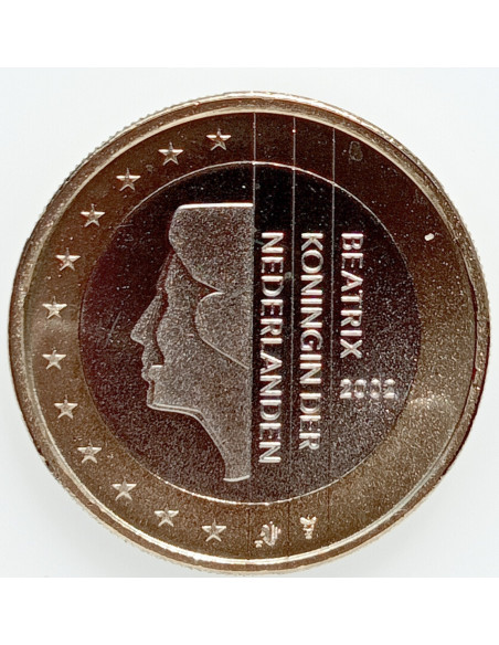 Awers monety Holandia 1 Euro 2002