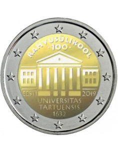 Awers monety Estonia 2 euro 2019 Uniwersytet w Tartu