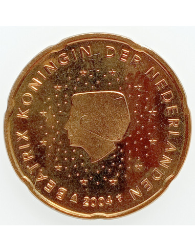 Awers monety Holandia 20 Euro Centy 2004