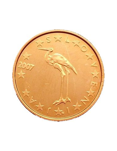 Awers monety Słowenia 1 Euro Cent 2007