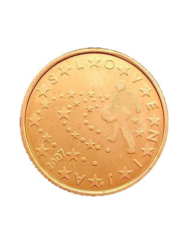 Awers monety Słowenia 5 Euro Cent 2007