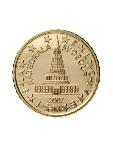 Awers monety Słowenia 10 Euro Cent 2007
