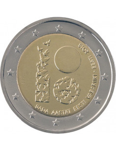 Awers monety Estonia 2 euro 2018 Pierwsze stulecie istnienia Republiki Estońskiej 19182018