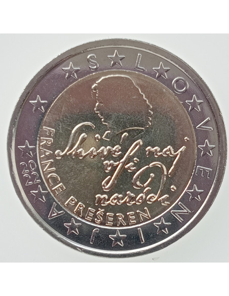 Awers monety Słowenia 2 euro 2022