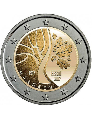 Awers monety 2 euro 2017 100lecie Estońskiego Zgromadzenia Prowincjalnego