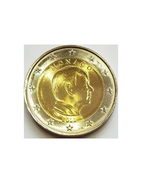 Awers monety Monako 2 euro 2011