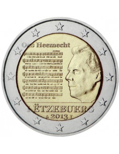 Awers monety Luksemburg 2 euro 2013 Hymn narodowy Luksemburga 2