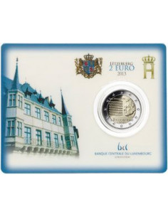 Awers monety Luksemburg 2 euro 2013 Hymn narodowy Luksemburga