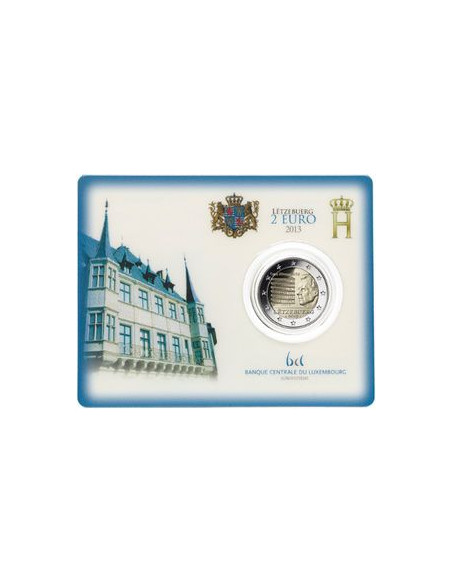Awers monety Luksemburg 2 euro 2013 Hymn narodowy Luksemburga