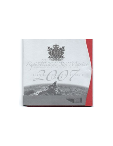 Awers monety San Marino Różne euro zestaw menniczy 2007