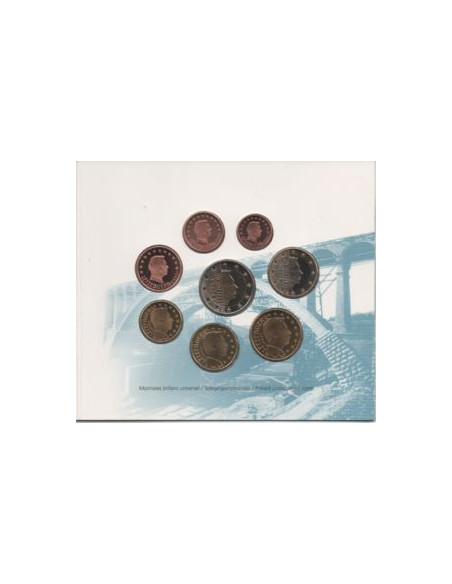 Rewers monety Luksemburg Różne euro zestaw menniczy 2003