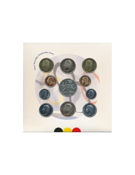 Rewers monety Belgia Zestaw menniczy 1996 igrzyska olimpijskie w Atlancie