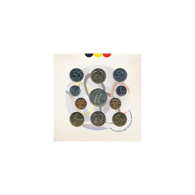 Rewers monety Belgia Zestaw menniczy 1996 igrzyska olimpijskie w Atlancie