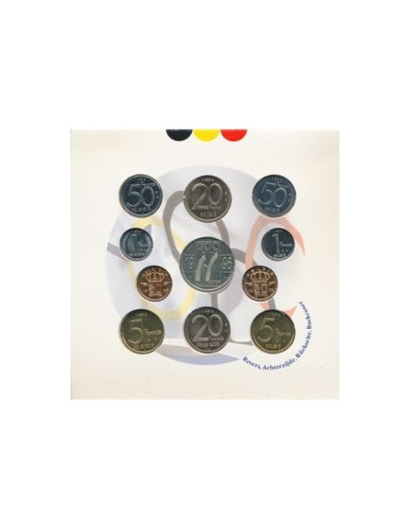 Rewers monety Belgia Zestaw menniczy 1996 igrzyska olimpijskie w Atlancie