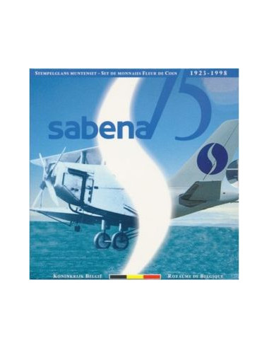 Awers monety Belgia Zestaw menniczy 1998 75lecie linii lotniczej Sabena